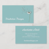 Dandelion-ontwerp Visitekaartje (Voorkant / Achterkant)