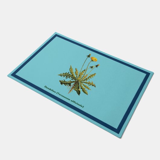 Dandelion op blauw deurmat (Schuin)