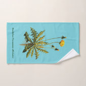 Dandelion op blauw handdoek (Handdoek)