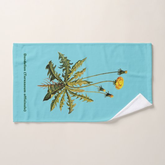 Dandelion op blauw handdoek (Handdoek)