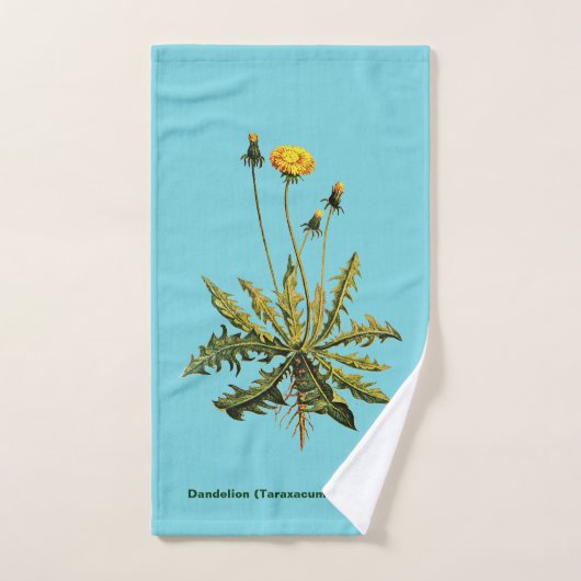Dandelion op blauw handdoek (Handdoek)