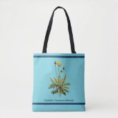 Dandelion op blauw tote bag (Voorkant)