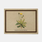 Dandelion op oud papier deurmat (Voorkant)