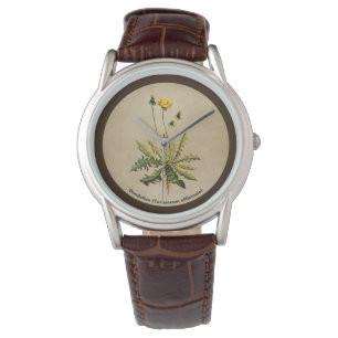 Dandelion op oud papier horloge