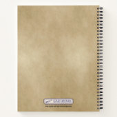 Dandelion op oud papier notitieboek (Achterkant)