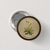 Dandelion op oud papier ronde button 3,2 cm (Voorkant /achterkant)
