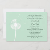 Dandelion over de uitnodiging voor het huwelijk (Voorkant)