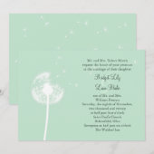 Dandelion over de uitnodiging voor het huwelijk (Voorkant / Achterkant)