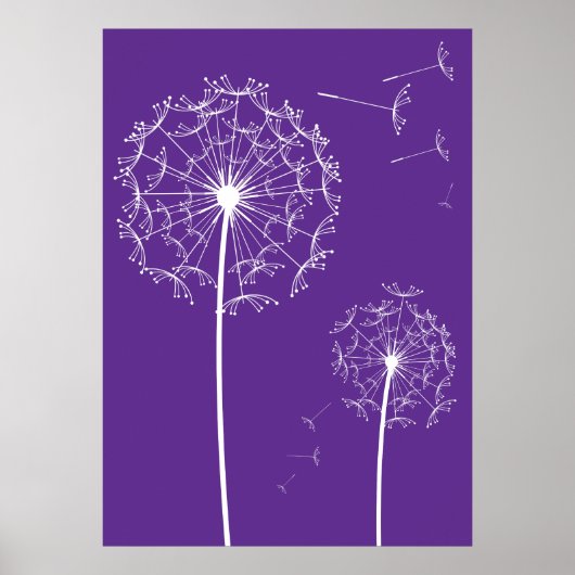 dandelion paars poster (Voorkant)