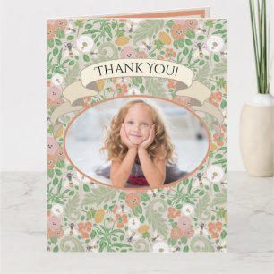 Dandelion Pansies Busy Bees Spring Foto Bedankkaart