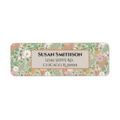  Dandelion Pansies Busy Bees Spring Garden Etiket (Voorkant)