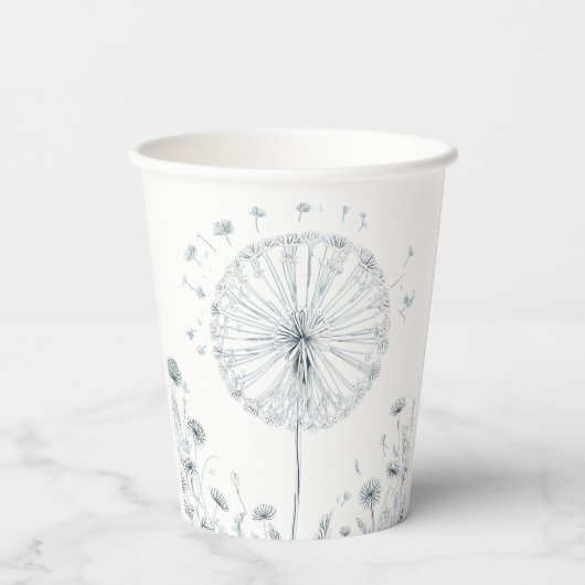 Dandelion Papieren Bekers (Achterkant)