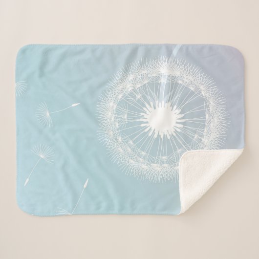 Dandelion pastel sherpa blanket deken (Voorkant (horizontaal))