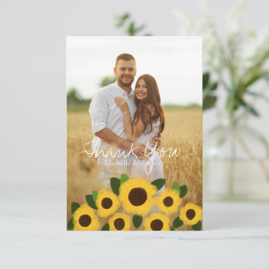 Dandelion Patch Foto Hartelijk dank Bedankkaart (Staand voorkant)