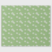 Dandelion Pattern on Green Background Cadeaupapier (Vlak)