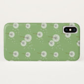 Dandelion Pattern on Green Background Case-Mate iPhone Case (Achterkant (horizontaal))