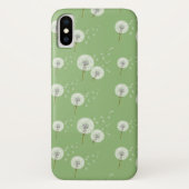 Dandelion Pattern on Green Background Case-Mate iPhone Case (Achterkant)