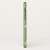 Dandelion Pattern on Green Background Case-Mate iPhone Case (Achterkant/links)