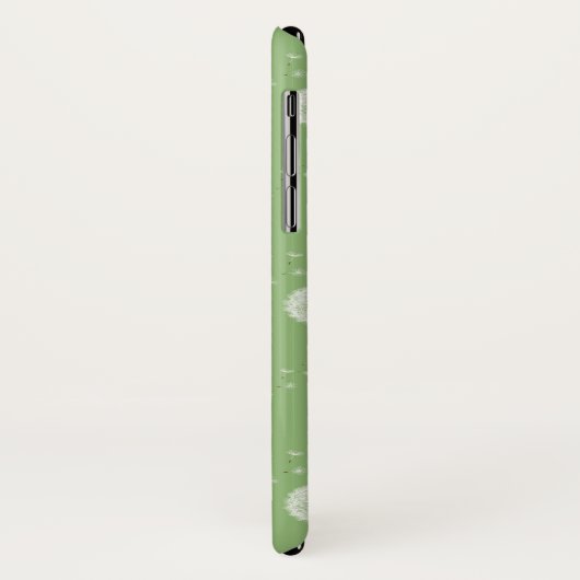 Dandelion Pattern on Green Background Case-Mate iPhone Case (Achterkant/links)