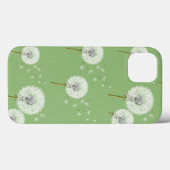 Dandelion Pattern on Green Background Case-Mate iPhone Case (Achterkant (horizontaal))