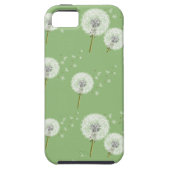 Dandelion Pattern on Green Background Case-Mate iPhone Case (Achterkant)