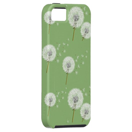 Dandelion Pattern on Green Background Case-Mate iPhone Case (Back/Rechts)