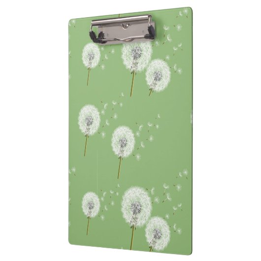 Dandelion Pattern on Green Background Klembord (Links)