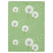 Dandelion Pattern on Green Background Klembord (Achterkant)