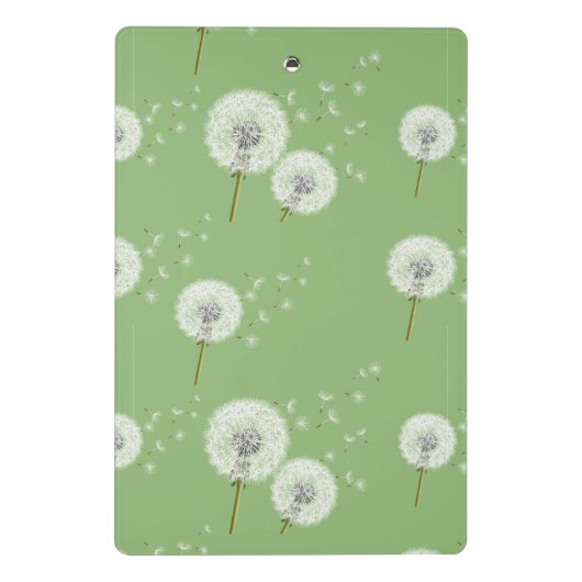 Dandelion Pattern on Green Background Mini Klembord (Achterkant)