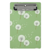 Dandelion Pattern on Green Background Mini Klembord (Voorkant)