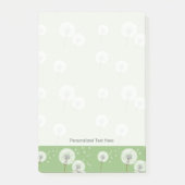 Dandelion Pattern on Green Background Post-it® Notes (Voorkant)