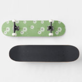 Dandelion Pattern on Green Background Skateboard (Horizontaal)