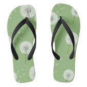 Dandelion Pattern on Green Background Teenslippers (Voetbed)