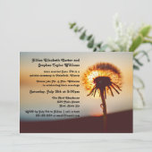 Dandelion Photo - Wedding Announement Kaart (Staand voorkant)