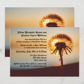 Dandelion Photo - Wedding Announement Kaart (Voorkant / Achterkant)