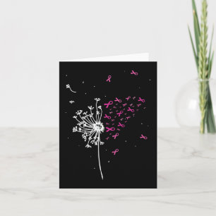 Dandelion Pink Ribbon Cool Breast Cancer Bewusthei Kaart