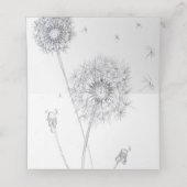 Dandelion Place Card Plaatskaartje (Binnenkant ongevouwen)