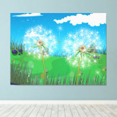 Dandelion Plant Canvas Afdruk (Insitu (Houten vloer))