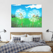 Dandelion Plant Canvas Afdruk (Insitu (Slaapkamer))