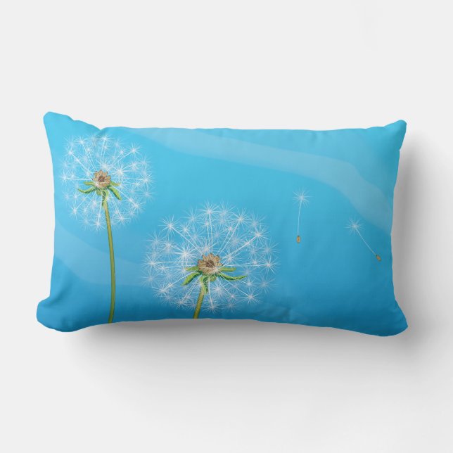 Dandelion Plant Kussen (Voorkant)