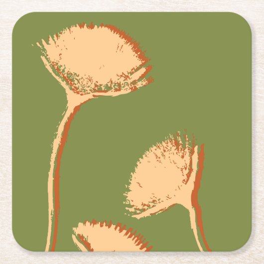 Dandelion Pop Kartonnen Onderzetters (Voorkant)