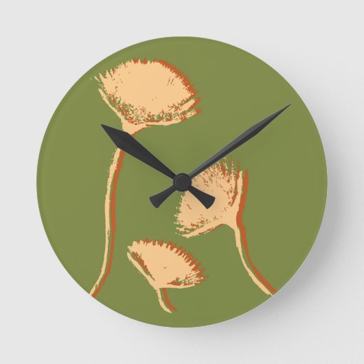 Dandelion Pop Ronde Klok (Voorkant)