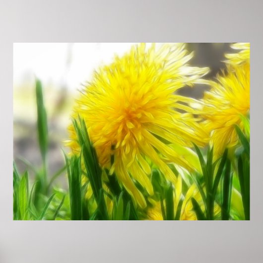 Dandelion Portrait Poster (Voorkant)