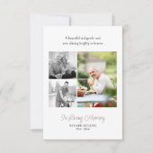 Dandelion Puff 3 Photo Gentle Soul Funeral Bedankkaart (Voorkant)