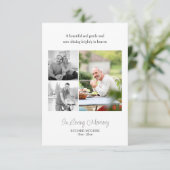 Dandelion Puff 3 Photo Gentle Soul Funeral Bedankkaart (Staand voorkant)