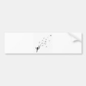Dandelion puff in de wind bumpersticker (Voorkant)