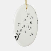 Dandelion puff in de wind keramisch ornament (Rechts)
