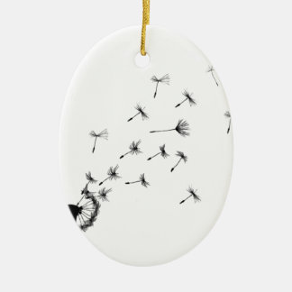 Dandelion puff in de wind keramisch ornament