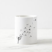 Dandelion puff in de wind koffiemok (Center)