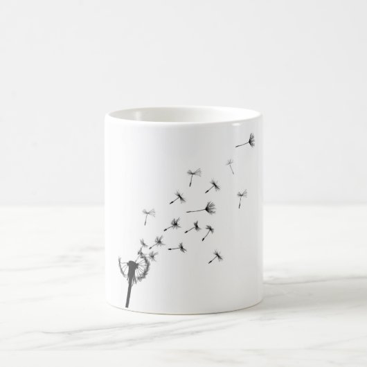 Dandelion puff in de wind koffiemok (Center)